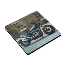 Harley Davidson Motorcycle in front of Mount Rushmore - 3D Drink Coasters